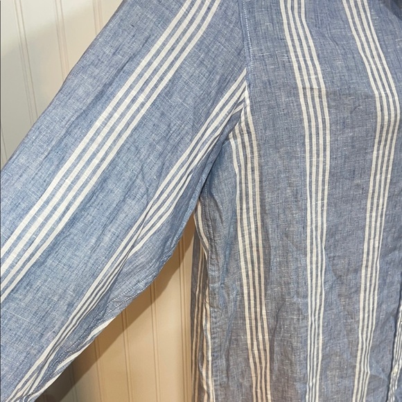 Frank & Eileen Light Blue Striped tunic - Picture 4 of 6
